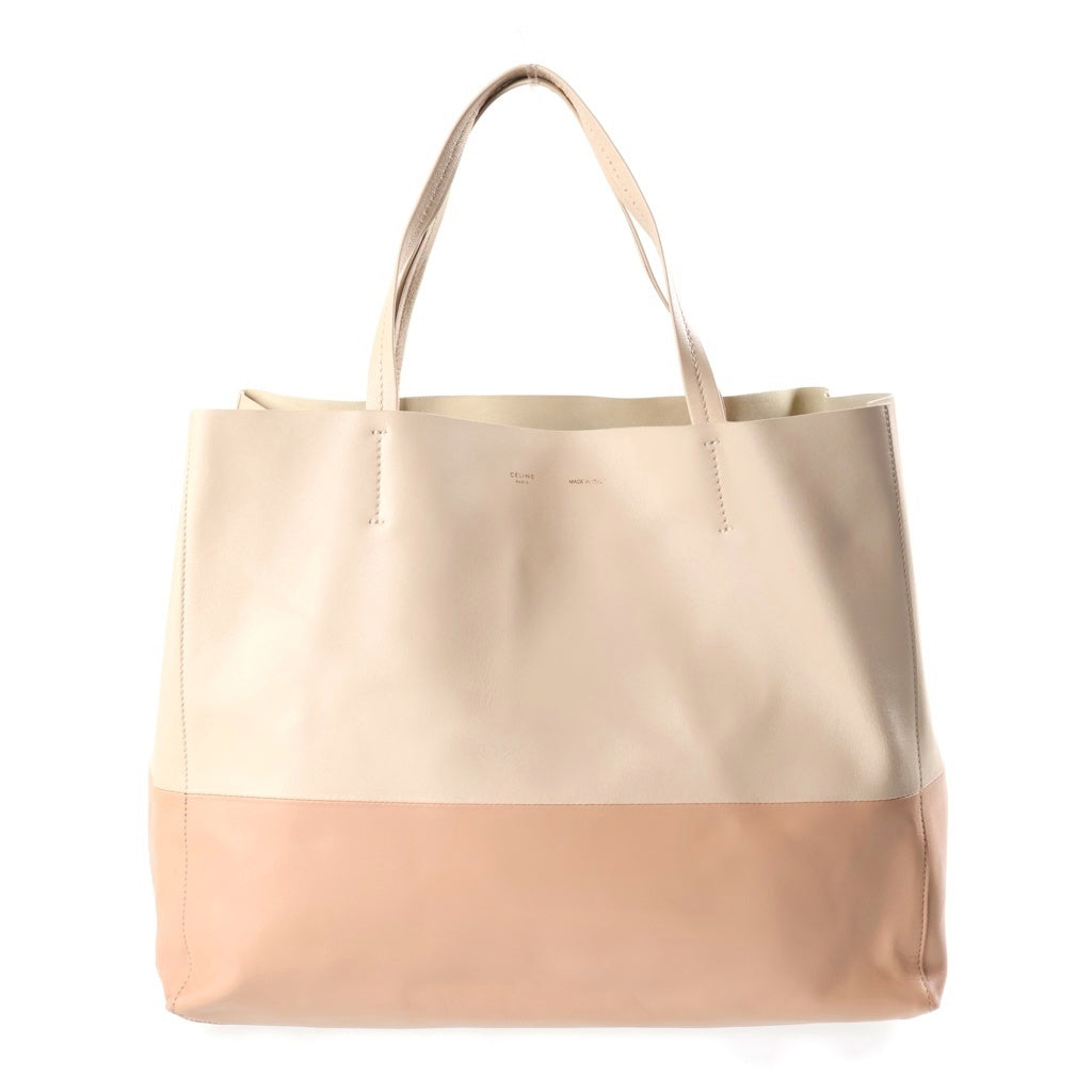 CELINE(セリーヌ) ホリゾンタルカバ レザー トートバッグ ハンドバッグ ショルダーバッグ ピンクベージュ/ベージュ レディース