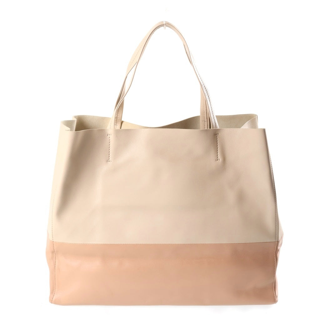CELINE(セリーヌ) ホリゾンタルカバ レザー トートバッグ ハンドバッグ ショルダーバッグ ピンクベージュ/ベージュ レディース