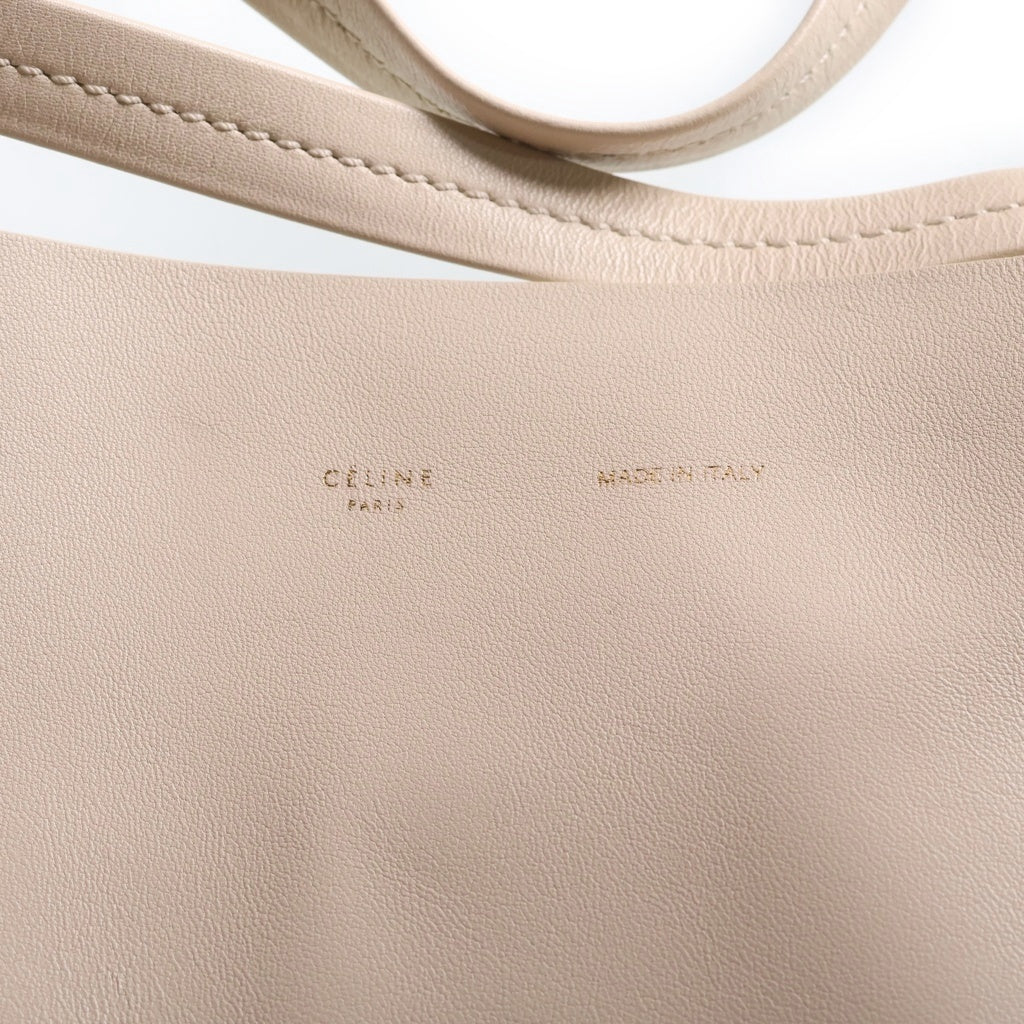 CELINE(セリーヌ) ホリゾンタルカバ レザー トートバッグ ハンドバッグ ショルダーバッグ ピンクベージュ/ベージュ レディース