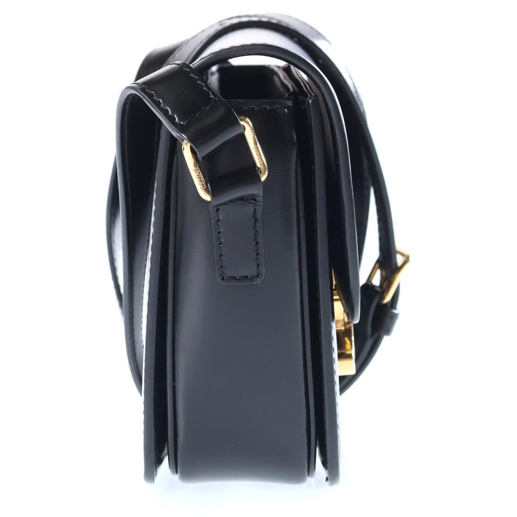 CELINE(セリーヌ) ティーン トリオンフ ショルダーバッグ ブラック レザー ゴールド金具 レディース