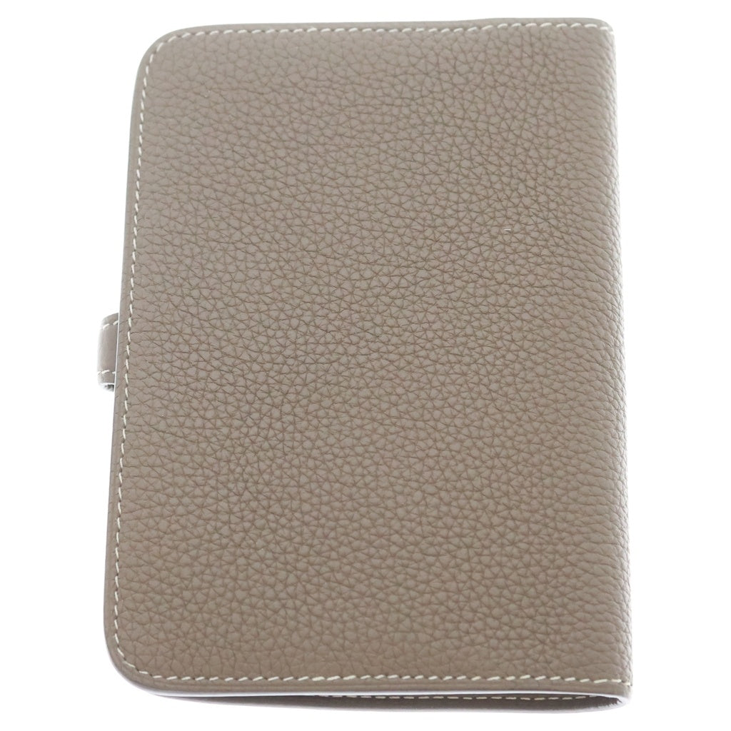 HERMES(エルメス) ドゴン コンパクトトゴ シルバー金具 二つ折り財布 コンパクトウォレット Y刻印 エトゥープ レディース