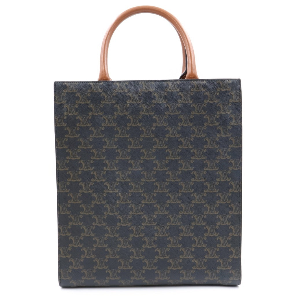 CELINE(セリーヌ) トリオンフ バーティカルカバ スモール PVC レザー 2WAY ハンドバッグ ショルダーバッグ ブラウン レディース