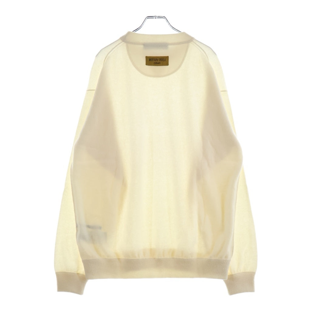 LOUIS VUITTON(ルイヴィトン) 19SS Cashmere Logo Knit インサイドアウト カシミヤ クルーネックニット アイボリー RM191 JZE HGN62W