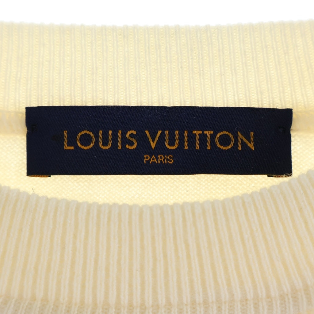 LOUIS VUITTON(ルイヴィトン) 19SS Cashmere Logo Knit インサイドアウト カシミヤ クルーネックニット アイボリー RM191 JZE HGN62W