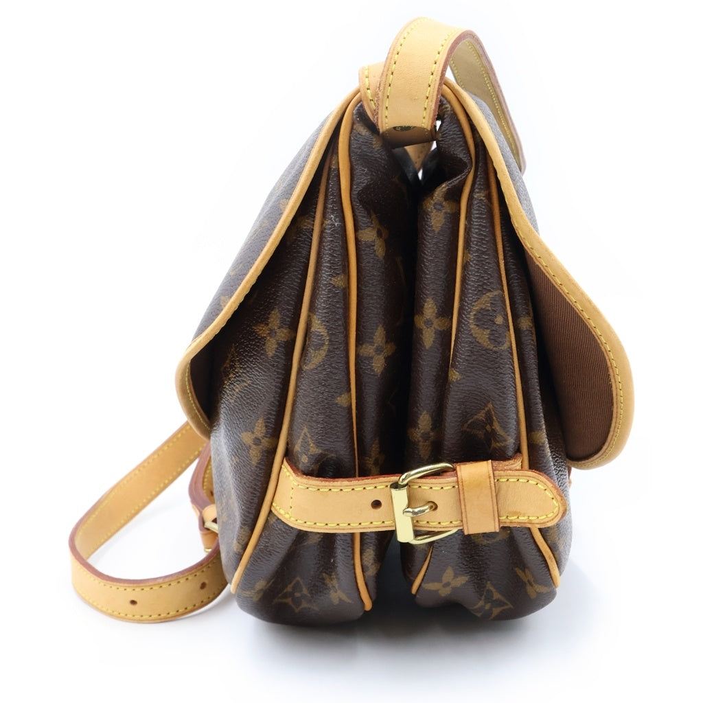 LOUIS VUITTON(ルイヴィトン) モノグラム ソミュール30 ショルダーバッグ ブラウン PVC×レザー M42256 レディース