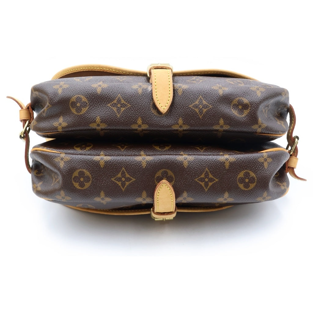 LOUIS VUITTON(ルイヴィトン) モノグラム ソミュール30 ショルダーバッグ ブラウン PVC×レザー M42256 レディース