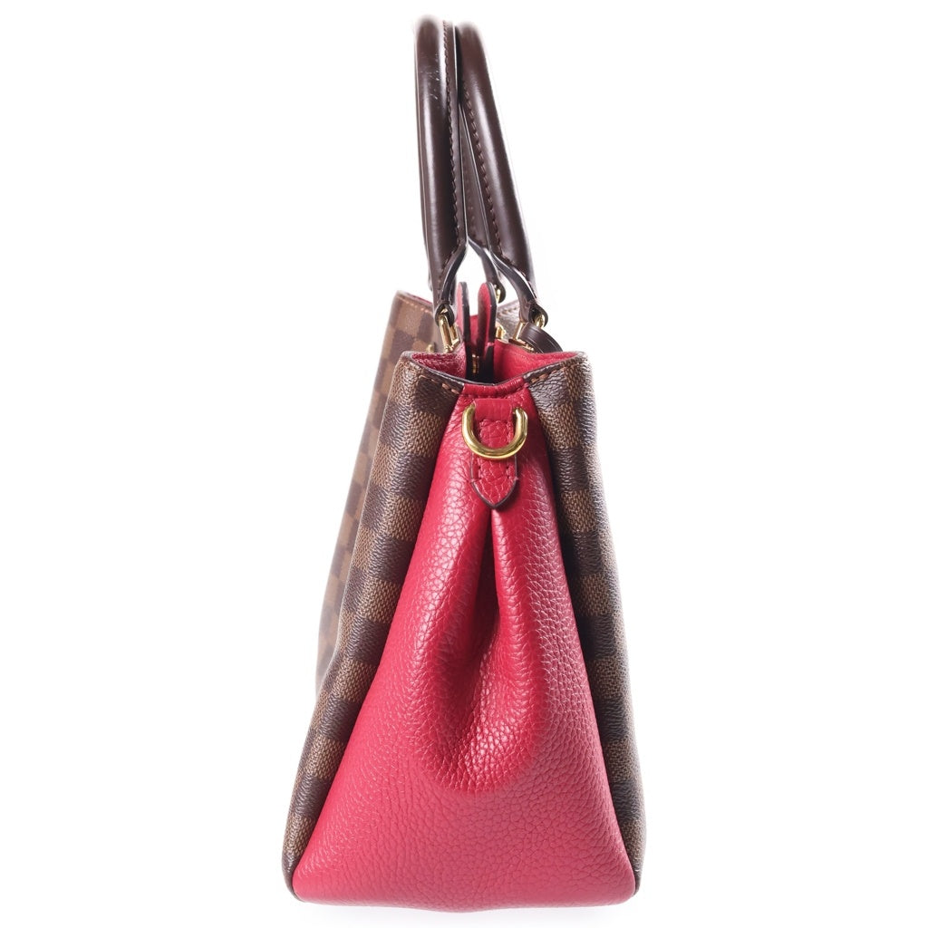 LOUIS VUITTON(ルイヴィトン) ブリタニー ハンドバッグ 2wayショルダー ダミエ レザー PVC ブラウン/フューシャ N41675 レディース