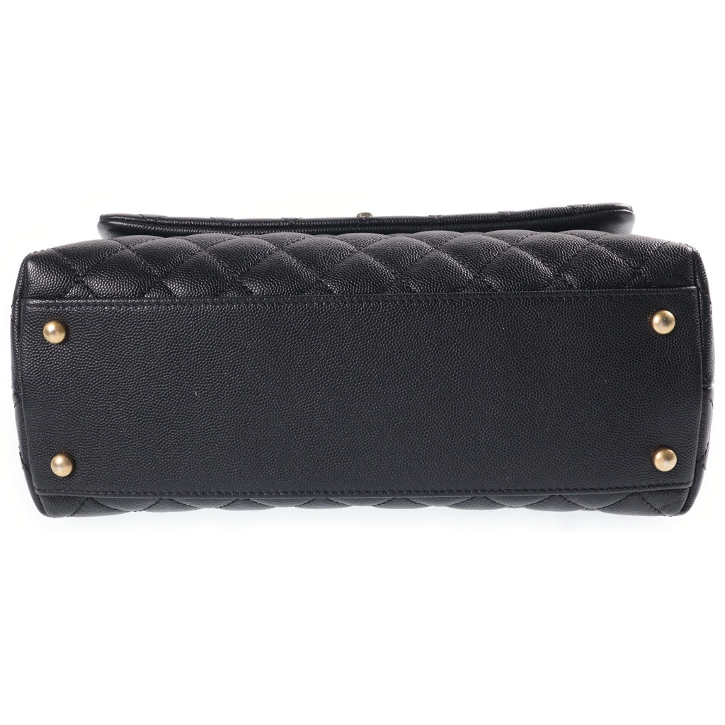 CHANEL(シャネル) ココハンドル29 2WAYハンドバッグ ショルダーバッグ ブラック キャビアスキン A92991 ゴールド金具 レディース