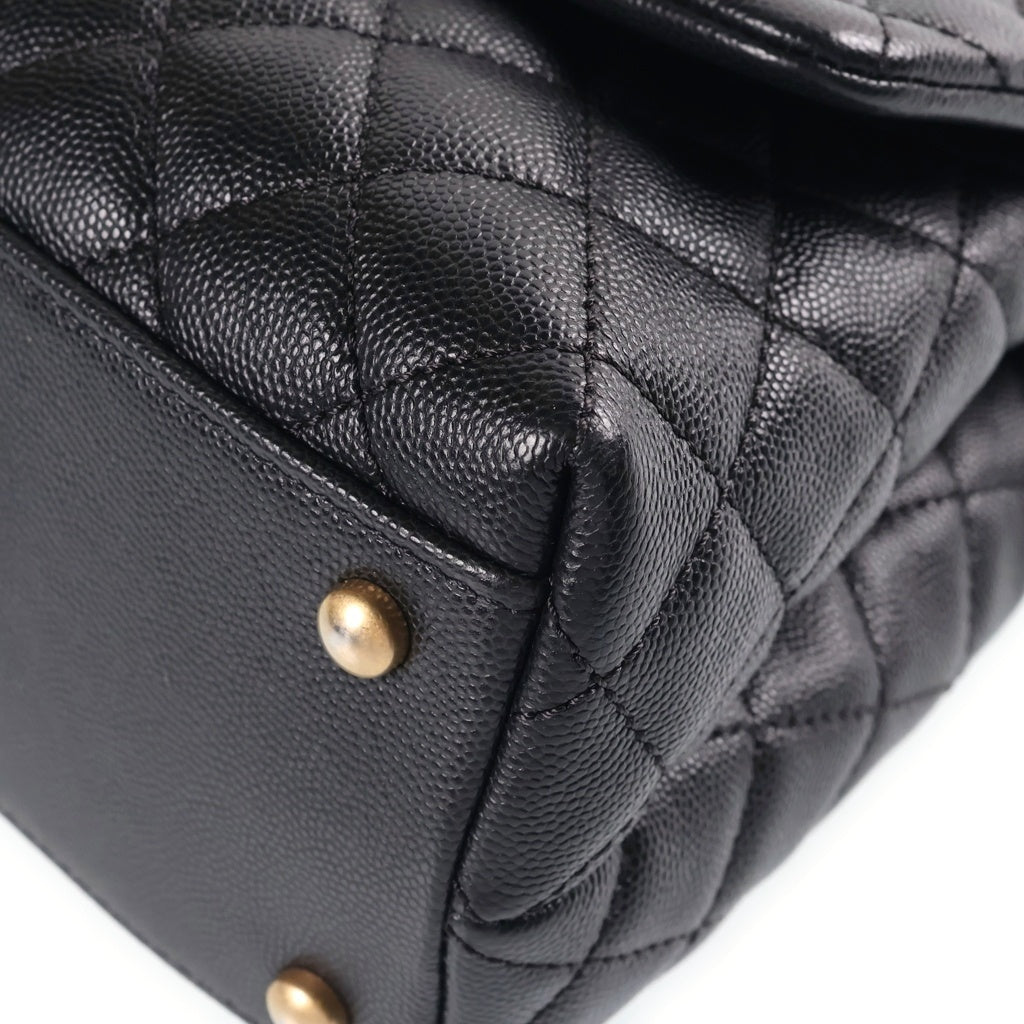 CHANEL(シャネル) ココハンドル29 2WAYハンドバッグ ショルダーバッグ ブラック キャビアスキン A92991 ゴールド金具 レディース
