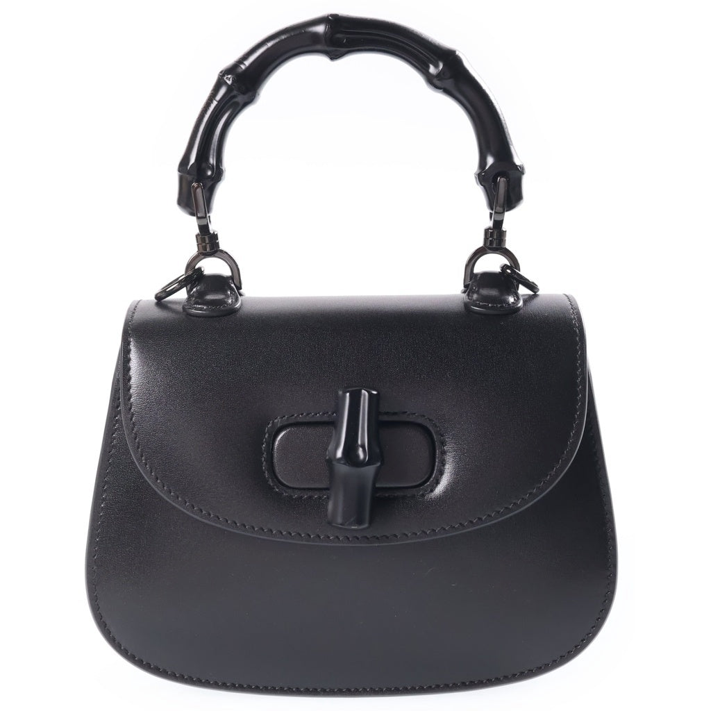 GUCCI(グッチ) バンブー 1947 ミニ ショルダーバッグ ソーブラック ブラック レザー 686864 レディース
