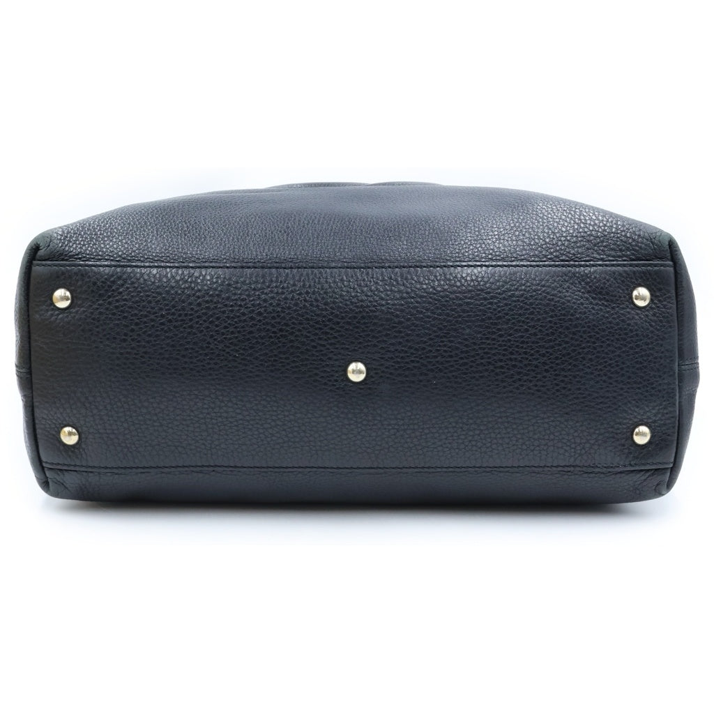 GUCCI(グッチ) ソーホー トートバッグ ハンドバッグ ブラック レザー 282303 ゴールド金具 レディース
