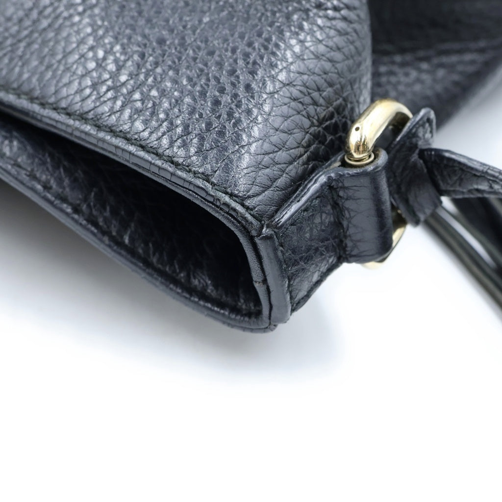 GUCCI(グッチ) ソーホー トートバッグ ハンドバッグ ブラック レザー 282303 ゴールド金具 レディース