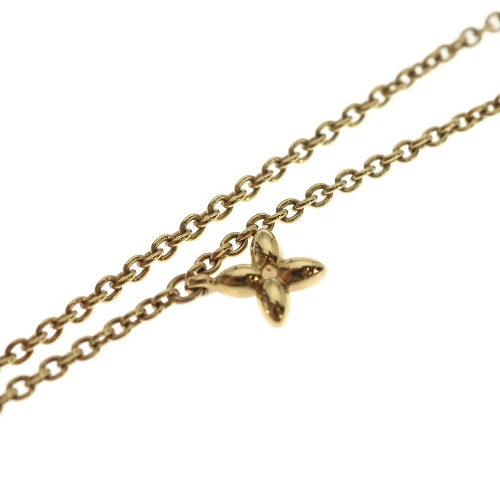LOUIS VUITTON(ルイヴィトン) LVアイコニック ロゴラインストーン ネックレス ペンダント チェーン ゴールド M00596 レディース