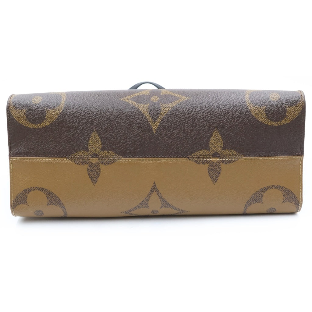 LOUIS VUITTON(ルイヴィトン) モノグラムリバース オンザゴーMM ハンドバッグ トートバッグ ブラウン PVC×レザー M45321 レディース