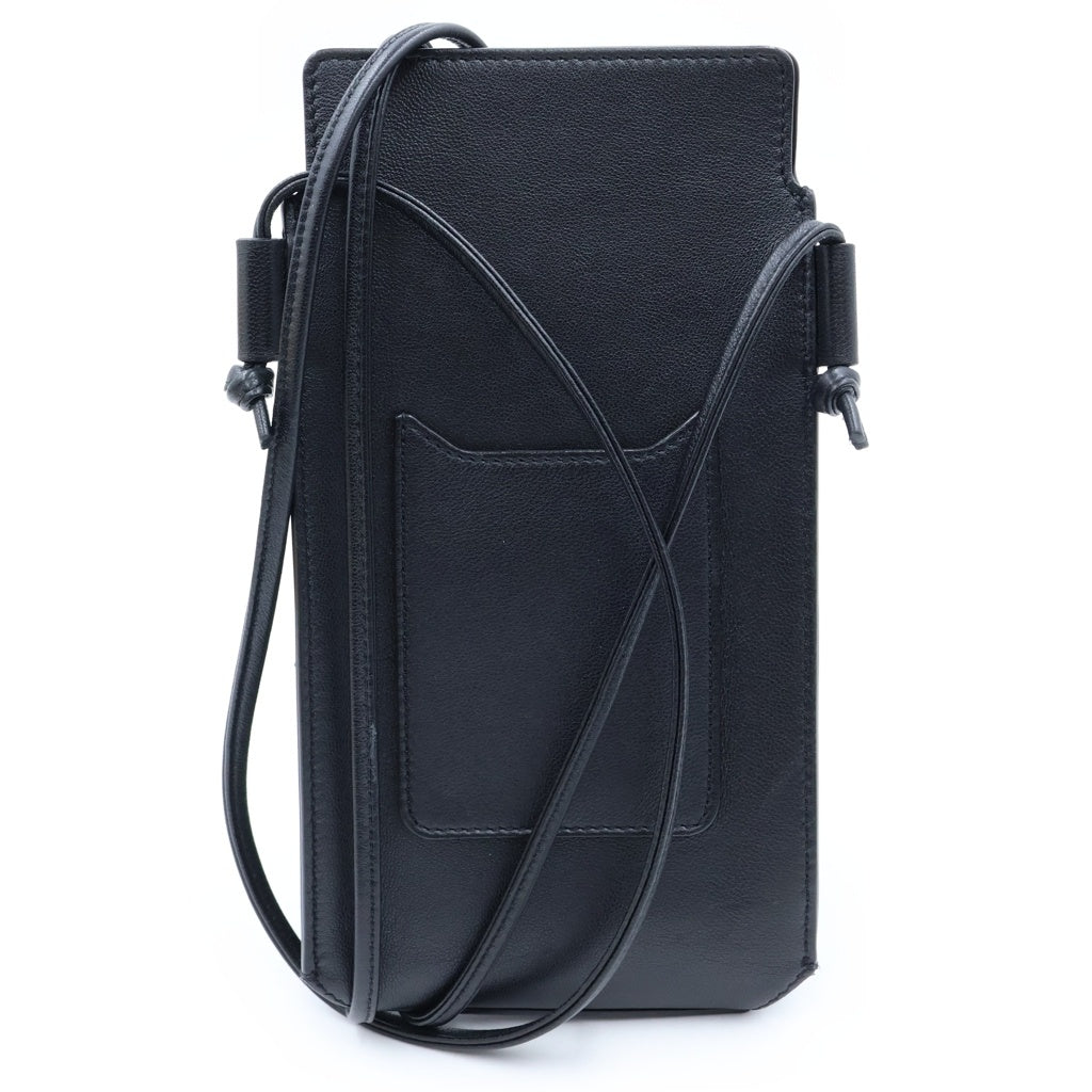 CELINE(セリーヌ) ロゴフォンポーチ ブラック ラムスキン 10G333 レディース