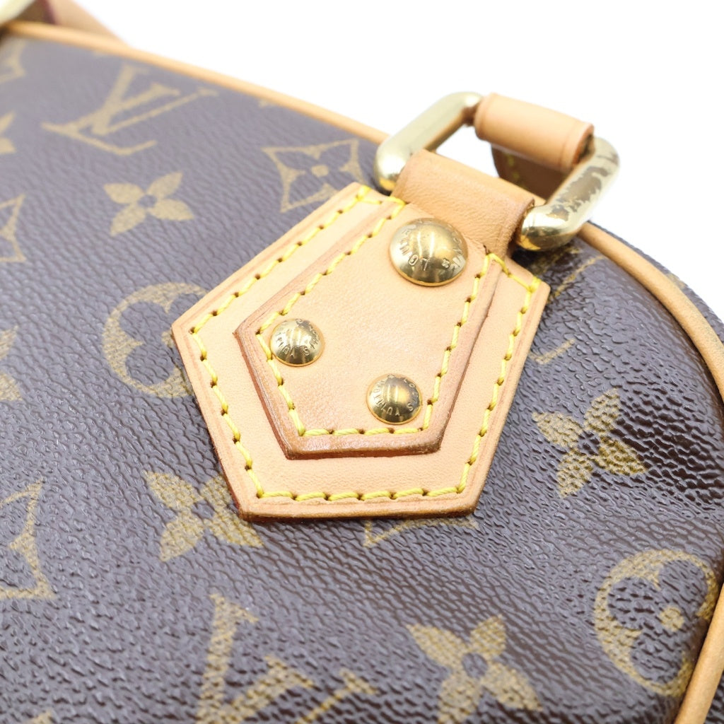 LOUIS VUITTON(ルイヴィトン) モノグラム マンハッタンPM ブラウン PVC×レザー M40026 レディース