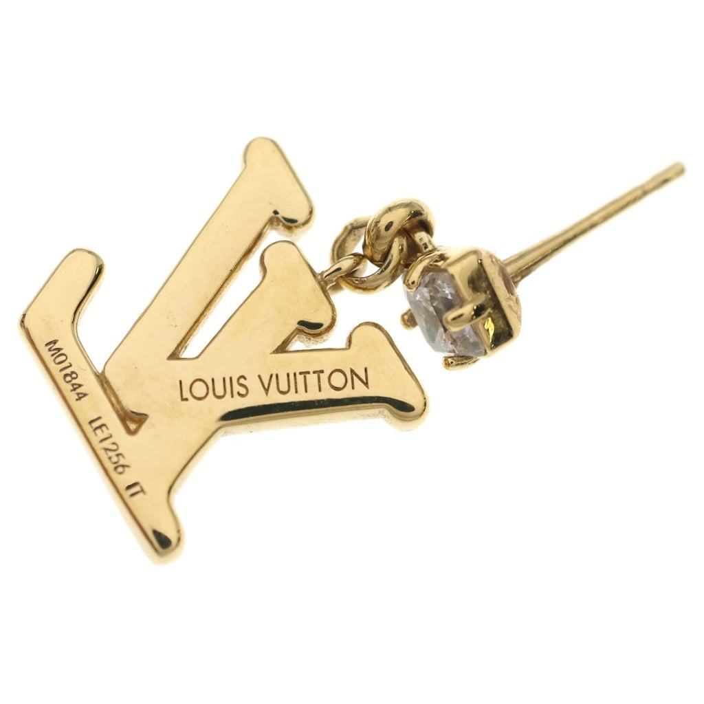 LOUIS VUITTON(ルイヴィトン) モノグラム ラインストーン ピアス レディ・LV ゴールド GP M01844