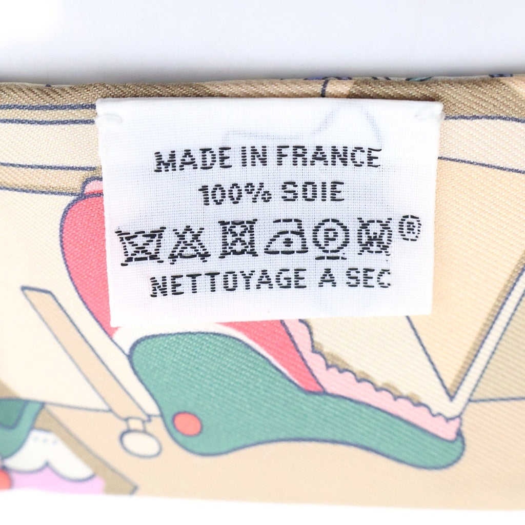 HERMES(エルメス) ツイリー ポニーピット ストップ スカーフ シルク ホワイト/マルチカラー レディース