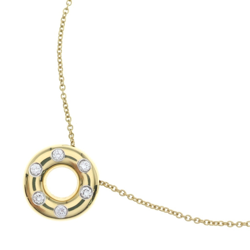 TIFFANY & Co.(ティファニー) ドッツ サークル 6PD ネックレス Au750 K18 YG イエローゴールド レディース