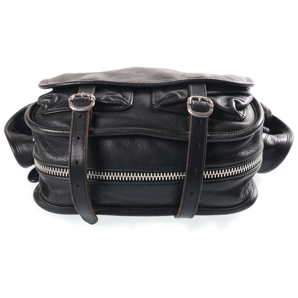 CHROME HEARTS(クロムハーツ) SHOULDER BAG-TINY ガンスリンガーストラップ ショルダーバック レザー ブラック レディース