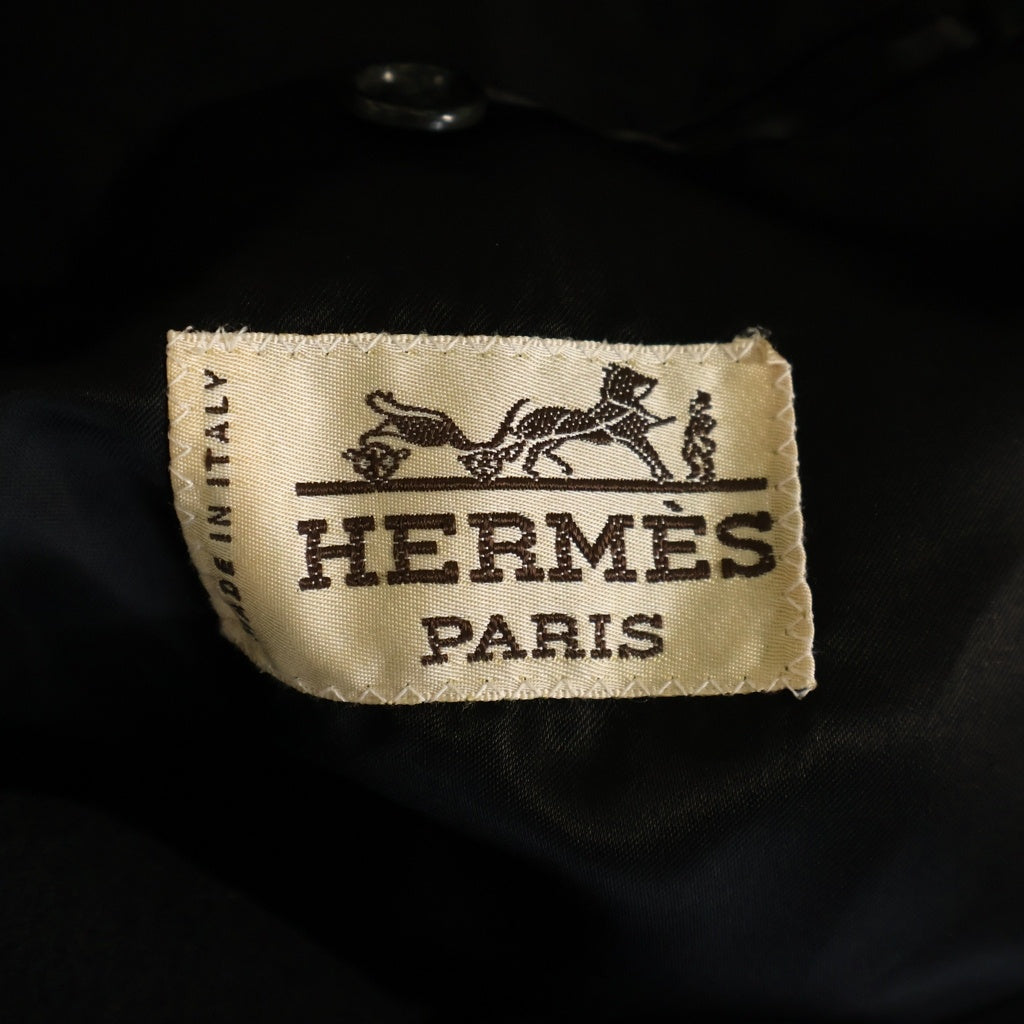 HERMES(エルメス) カシミヤロングコート ブラック