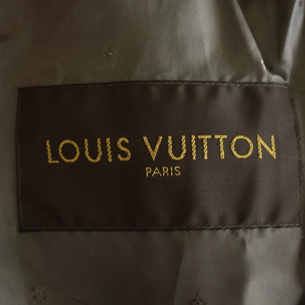 SUPREME(シュプリーム) 17AW ×LOUIS VUITTON Leather Baseball Jacket HDL90ED0S ×ルイヴィトン モノグラム レザー ボンバージャケット レッド
