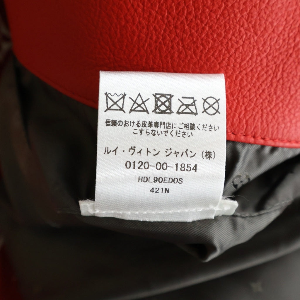 SUPREME(シュプリーム) 17AW ×LOUIS VUITTON Leather Baseball Jacket HDL90ED0S ×ルイヴィトン モノグラム レザー ボンバージャケット レッド