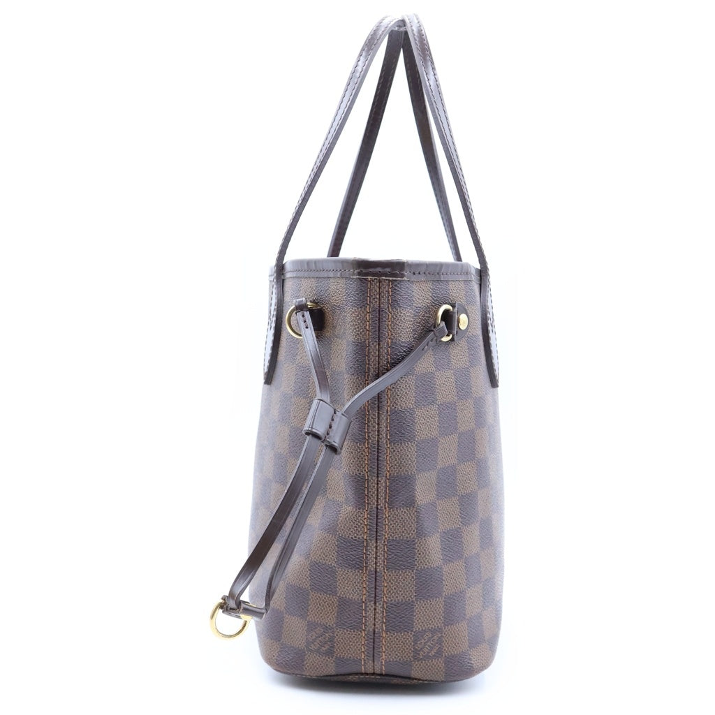 LOUIS VUITTON(ルイヴィトン) ダミエ ネヴァーフルPM ハンドバッグ トートバッグ ブラウン レザー×PVC N51109 ゴールド金具 レディース