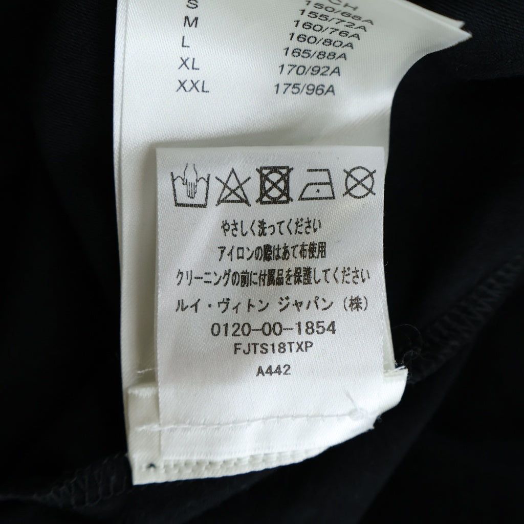 LOUIS VUITTON(ルイヴィトン) 23SS チェーンリバースロゴプリントTシャツ カットソー ブラック #XXS RW232W TXP FJTS18 レディース