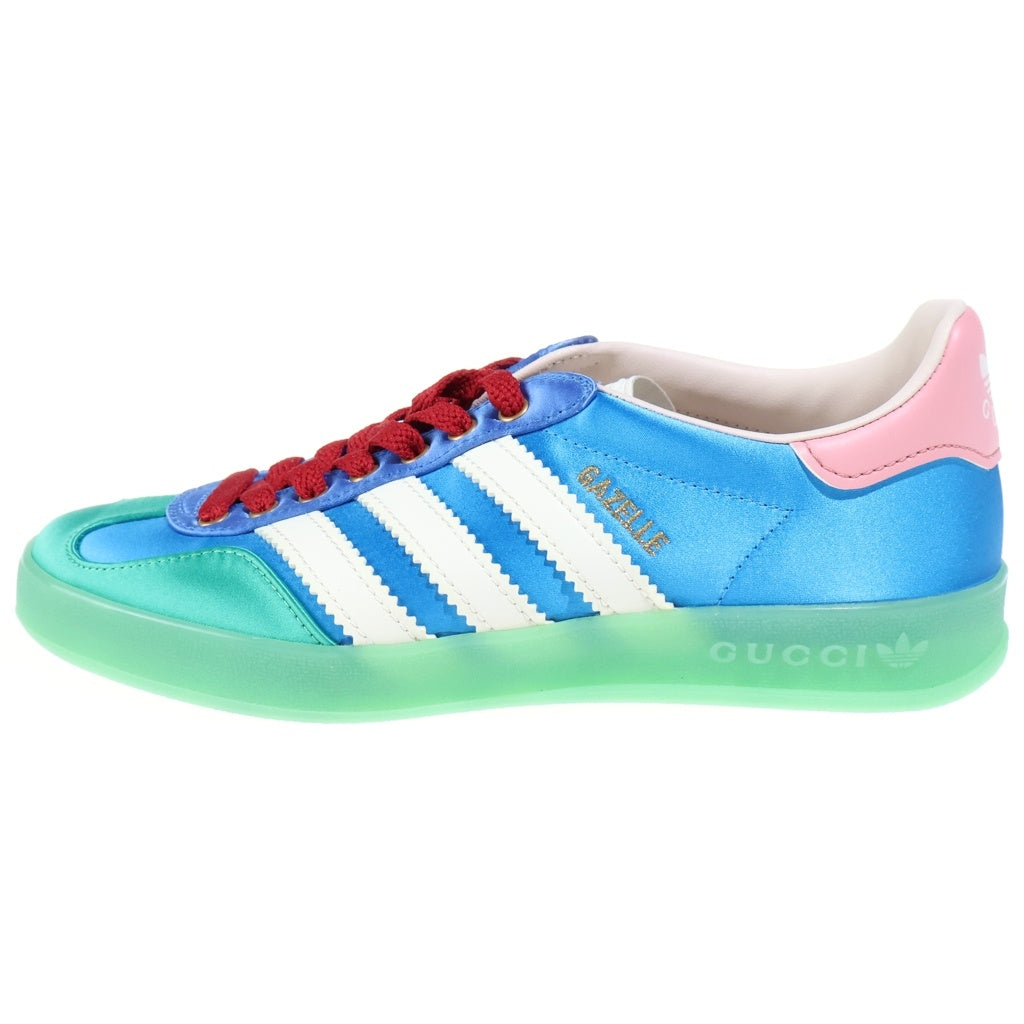 GUCCI(グッチ) ×adidas GAZELLE ローカットスニーカー ブルー×グリーン×ピンク マルチカラー 646652 #21cm レディース