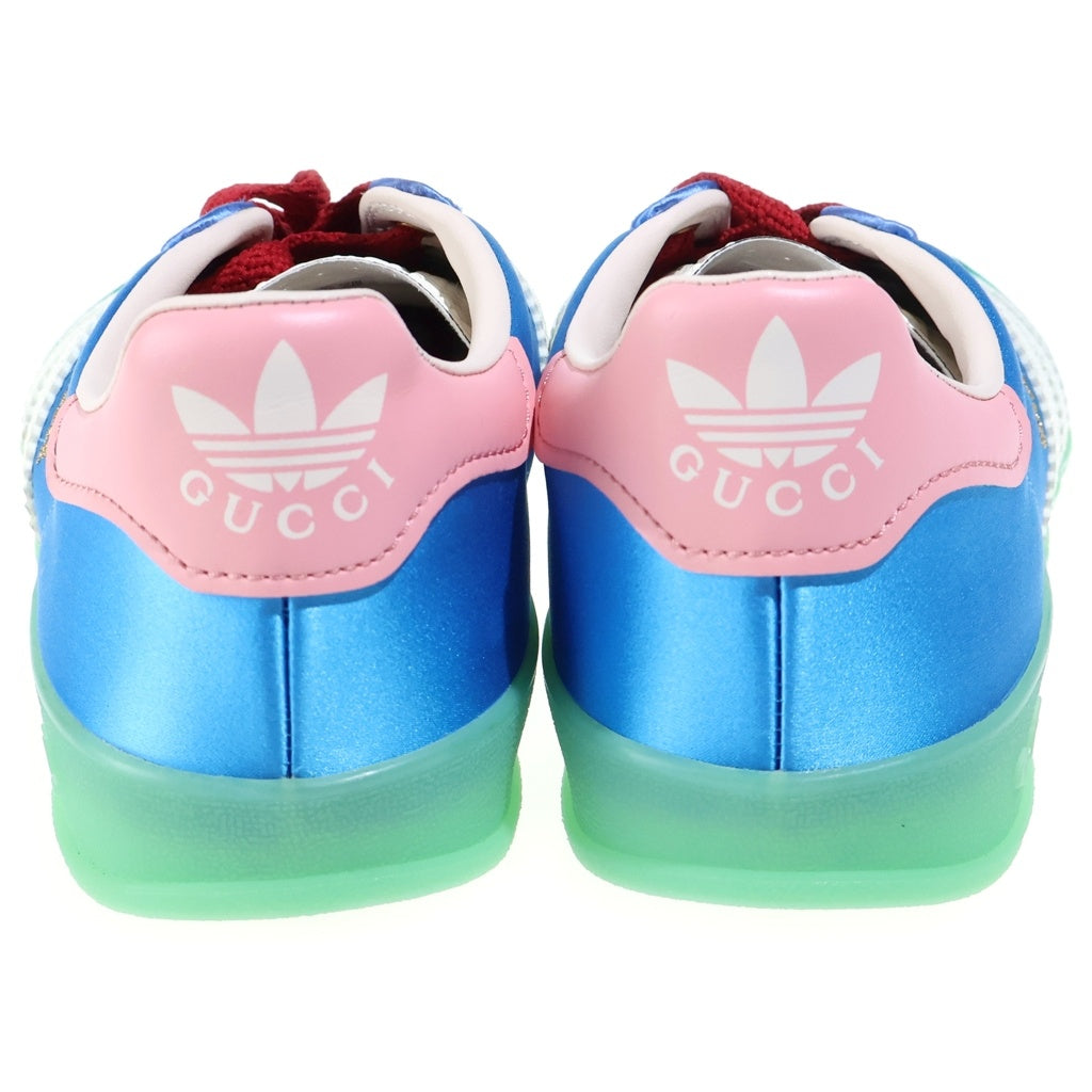 GUCCI(グッチ) ×adidas GAZELLE ローカットスニーカー ブルー×グリーン×ピンク マルチカラー 646652 #21cm レディース