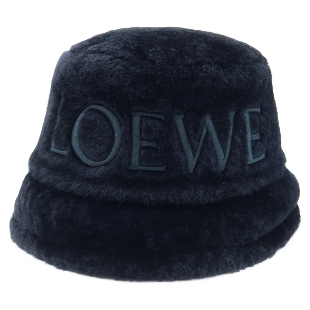 LOEWE(ロエベ) エンブロイダリー シアリング バケットハット ブラック #57 K820HB1X70 レディース