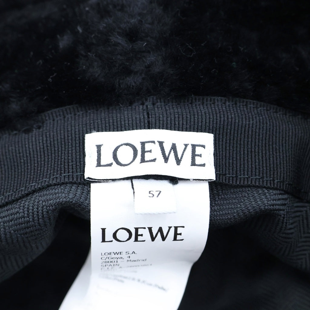 LOEWE(ロエベ) エンブロイダリー シアリング バケットハット ブラック #57 K820HB1X70 レディース