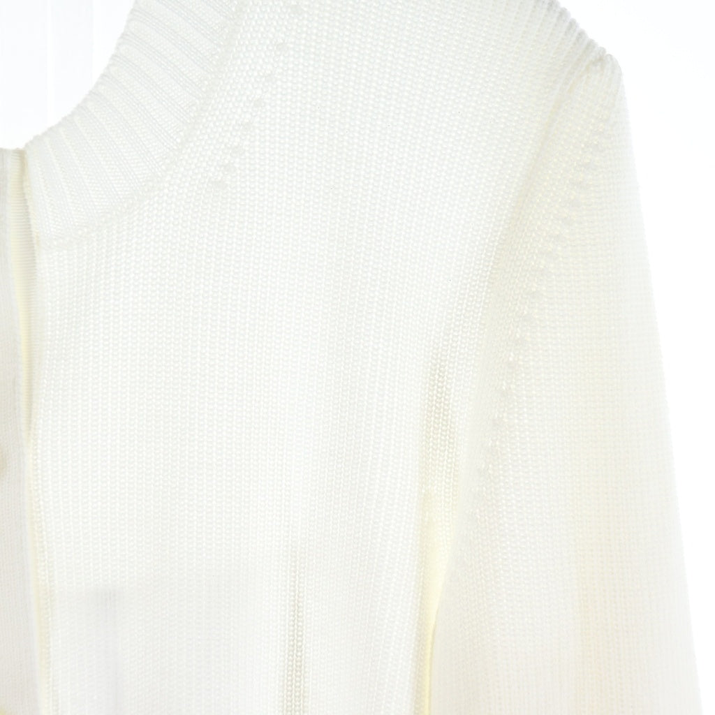 Sacai(サカイ) カーディガン ドット柄 プリーツ コットン ホワイト レディース