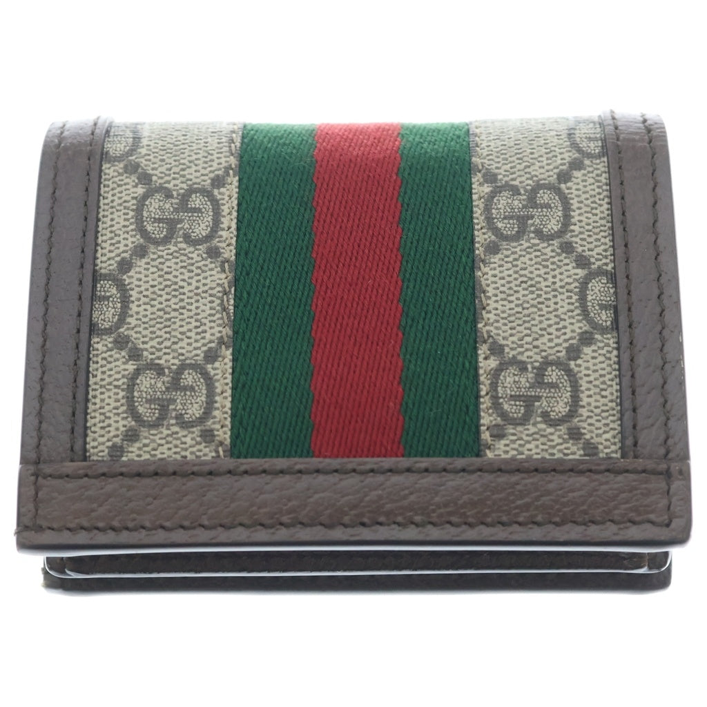 GUCCI(グッチ) オフィディア コンパクトウォレット ブラウン レザー 523155 レディース