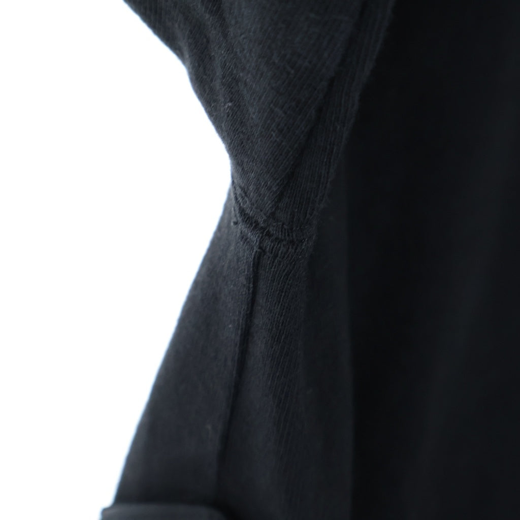 DIOR(ディオール) ×Sacai 21AW Panelled Sweatshirt 長袖 カットソー ドッキング ブラック コットン/ナイロン 213J642A0554