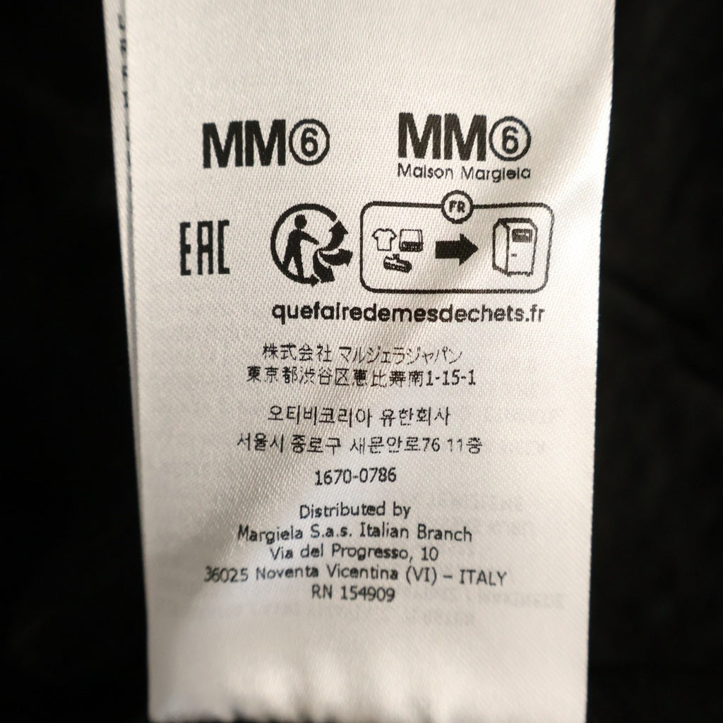 MM6 Maison Margiela(エムエムシックスメゾンマルジェラ) ファーリー ジャージー ミニ ドレス ワンピース ブラック アクリルニット レディース