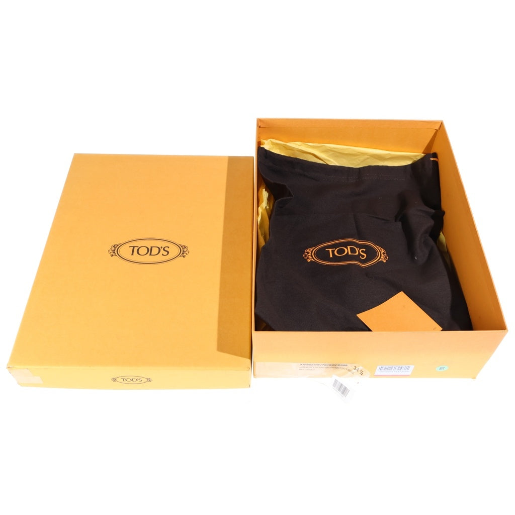 TOD'S(トッズ) ベルト ヒール ブーツ ブラック レザー