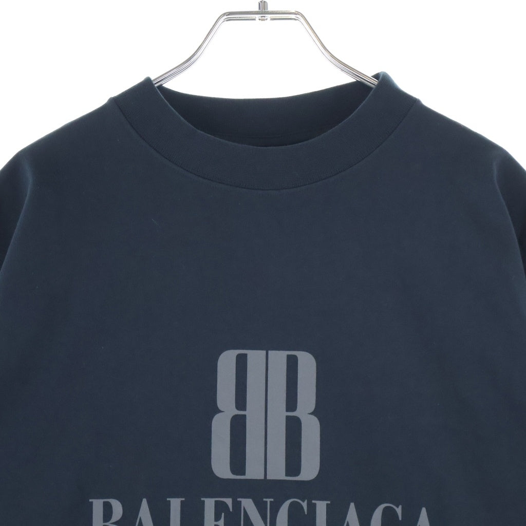 BALENCIAGA(バレンシアガ) 25SS BB Logo Medium Fit 半袖カットソー Tシャツ コットン ブラック 764235 TSVU4