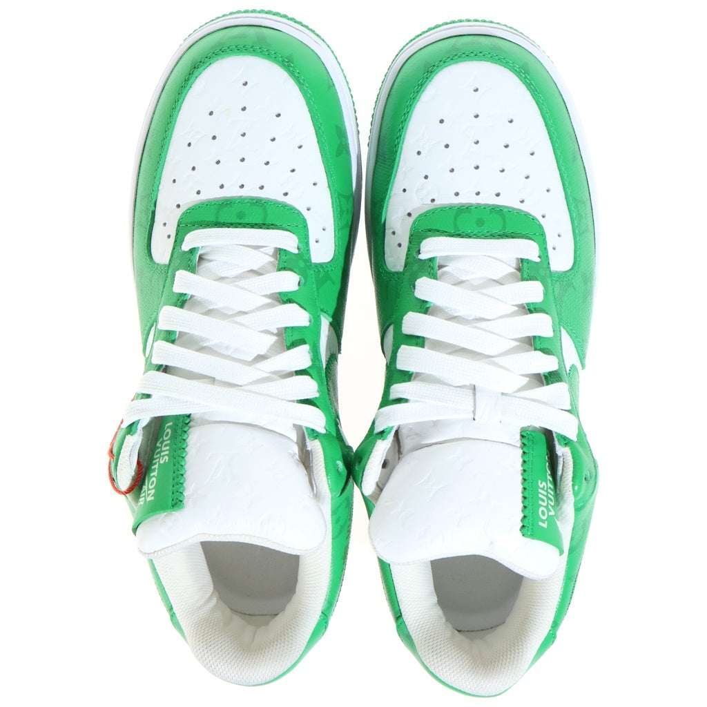 LOUIS VUITTON(ルイヴィトン) ×Nike Air Force 1 Low by Virgil Abloh エアフォース1 ロー ヴァージル・アブロー モノグラム ローカットスニーカー シューズ US6.5/24.5cm ホワイト/ジムグリーン MS0232