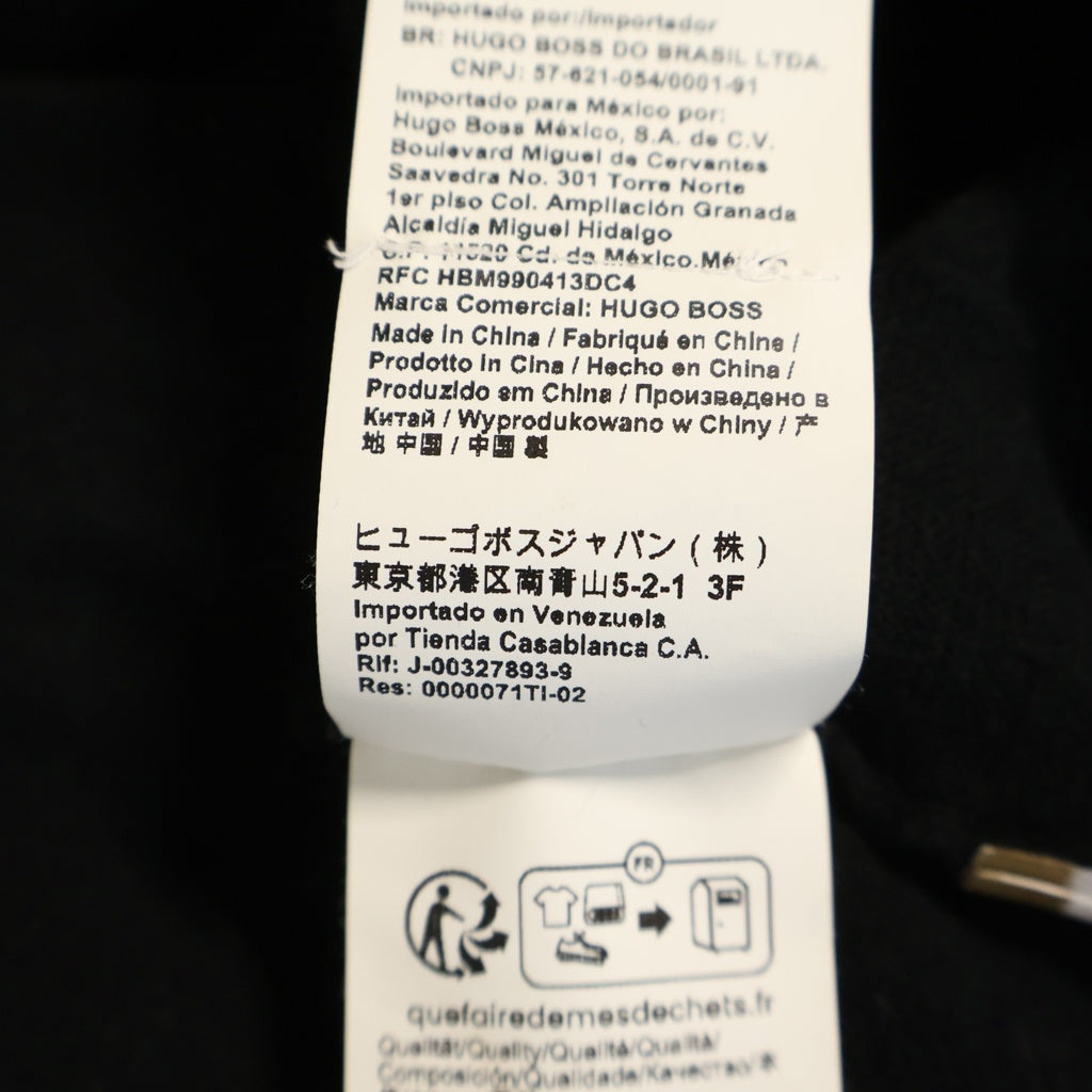 BOSS(ボス) フロントエンボスロゴ クルーネックニット セーター コットン ポリエステル ナイロン ブラック 10258261