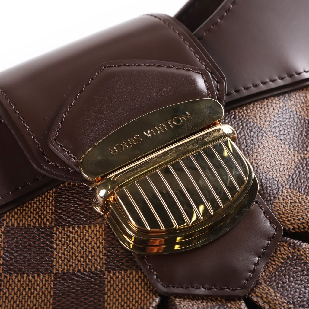 LOUIS VUITTON(ルイヴィトン) ダミエ システィナMM ワンショルダーバッグ ブラウン PVCレザー N41541 ゴールド金具 レディース