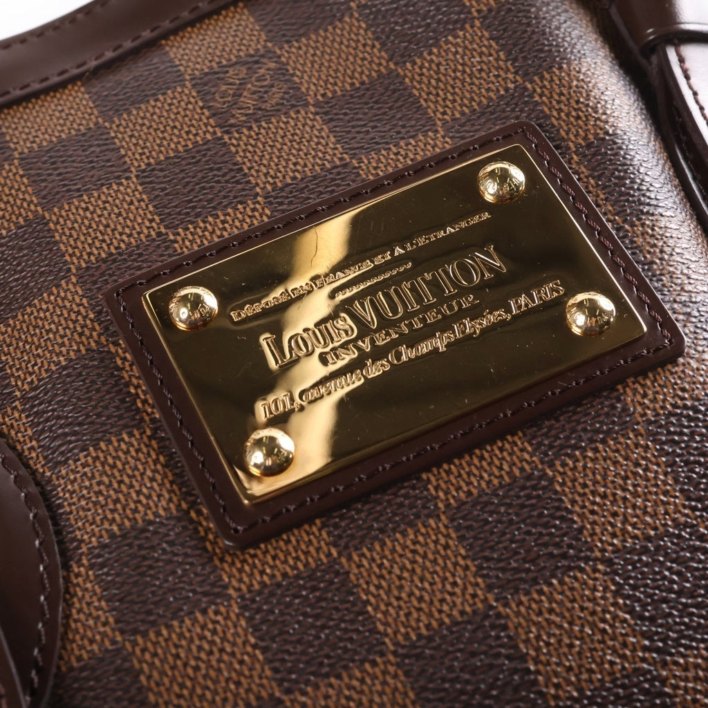 LOUIS VUITTON(ルイヴィトン) ダミエ ハムテッドMM トートバッグ ハンドバッグ ブラウン PVCレザー N51204 ゴールド金具 レディース