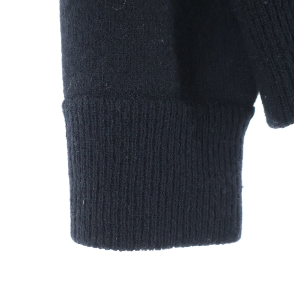 CHROME HEARTS(クロムハーツ) U LIFE SENTENCE ZIP HD 袖ロゴ刺繍カシミヤジップアップパーカー フーディー ブラック