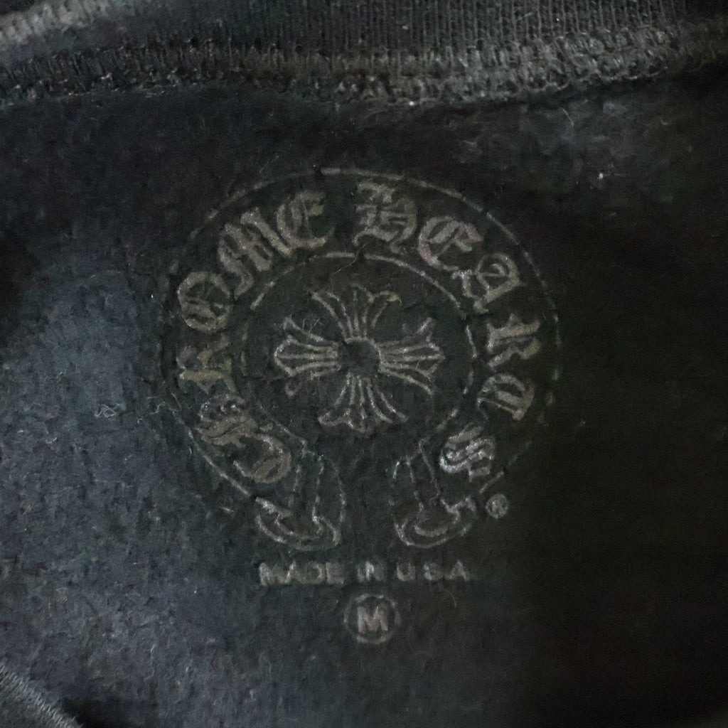 CHROME HEARTS(クロムハーツ) Neck Logo Crewneck Sweatshirt ネックロゴ クルーネック スウェット ブラック