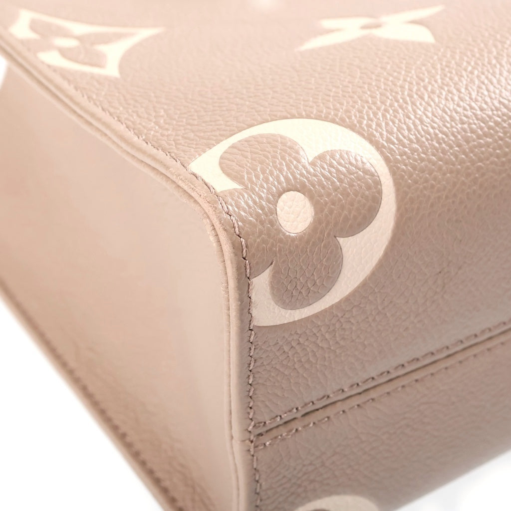 LOUIS VUITTON(ルイヴィトン) モノグラム・アンプラント オンザゴー PM 2WAYショルダーバッグ ハンドバッグ ベージュ レザー M45779 ゴールド金具 レディース