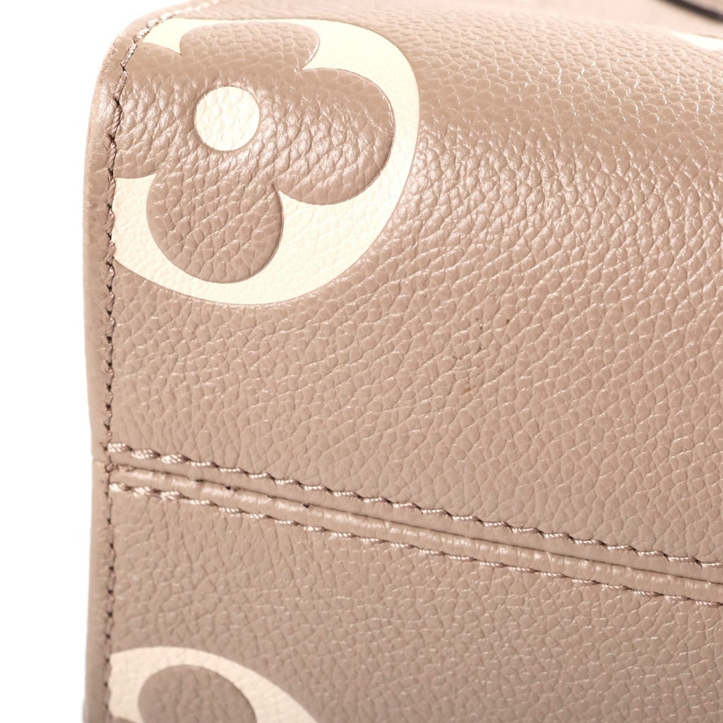 LOUIS VUITTON(ルイヴィトン) モノグラム・アンプラント オンザゴー PM 2WAYショルダーバッグ ハンドバッグ ベージュ レザー M45779 ゴールド金具 レディース