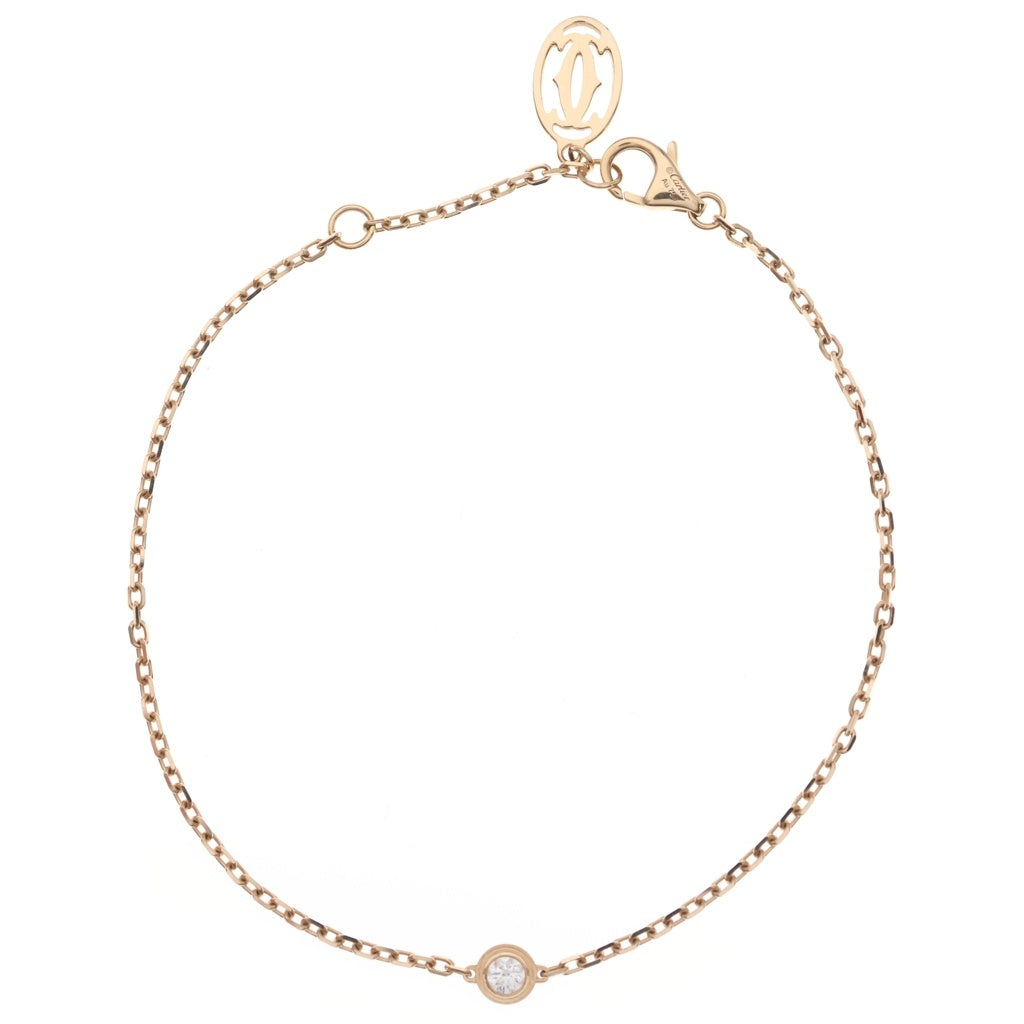 Cartier(カルティエ) ダムール SM 1Pダイヤモンド ブレスレット Au750 ピンクゴールド B6040300 レディース