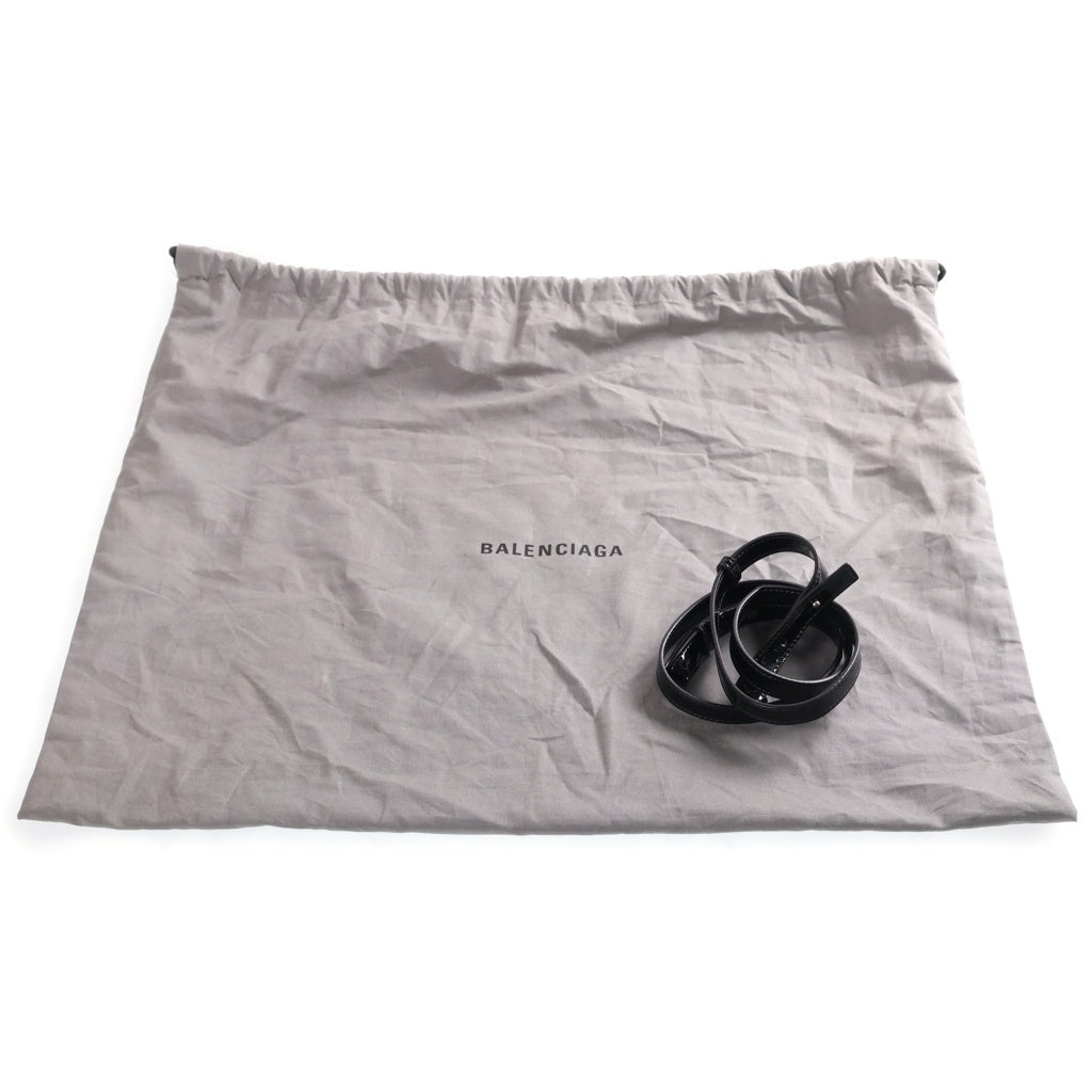 BALENCIAGA(バレンシアガ) ビストロ バスケットバッグXS ハンドバッグ ショルダーバッグ ブラック×ベージュ PVC 671342 シルバー金具 レディース