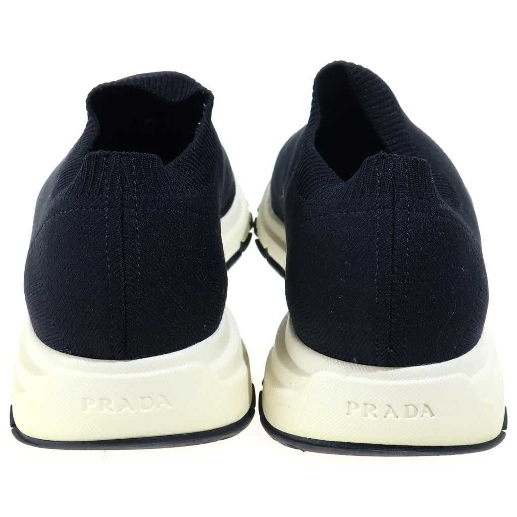 PRADA(プラダ) Knit Slip On ニットスリッポン ロゴ ソックス ローカットスニーカー シューズ ブラック 2S 2952